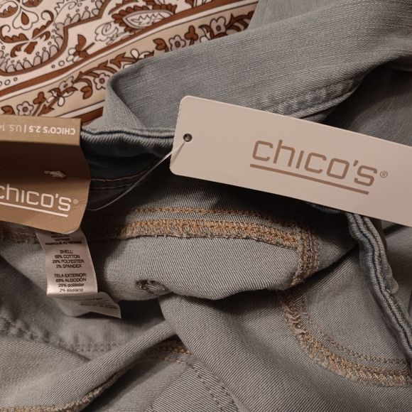 Chico's 2.5 Pull On Perfect Stretch Jeans Brand New With-Tag Women's 14SlimAnkle - Picture 10 of 13